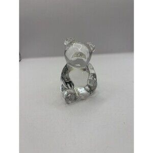 Vintage Princess House Pets Bear Figurine Clear 24% Lead Crystal Collectible